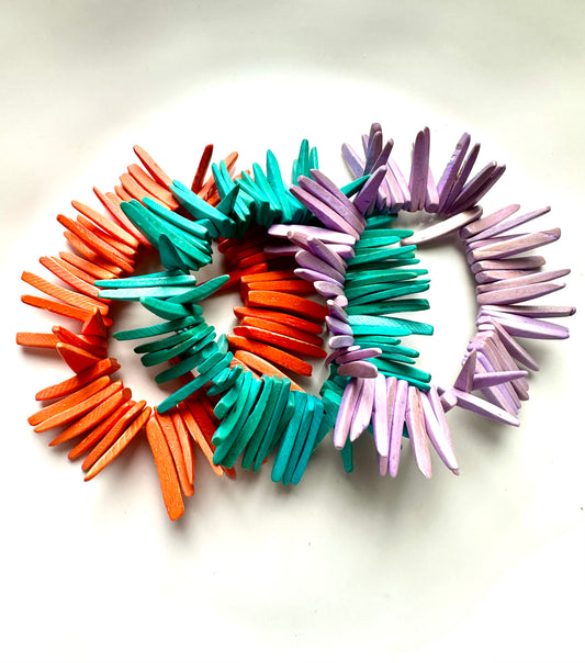 Turquoise Coconut Spike Bracelet