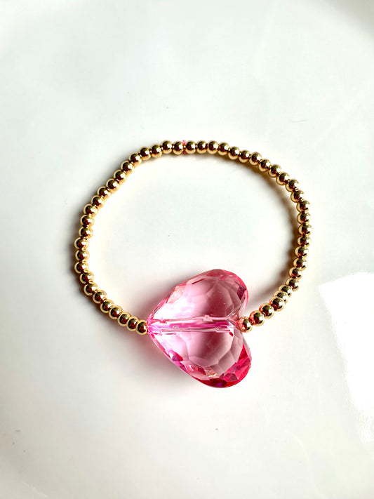 Pink Statement Gold Bracelet