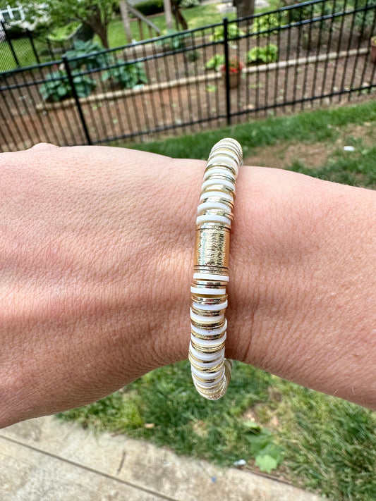 White Gold Pattern Bracelet