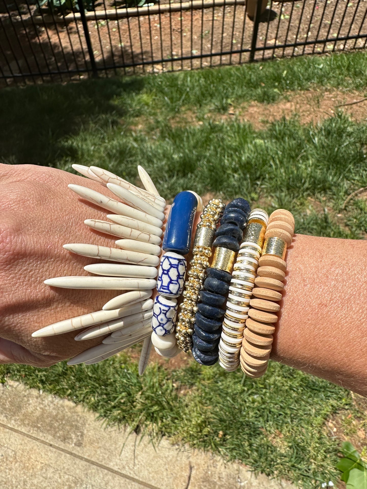 White Gold Pattern Bracelet